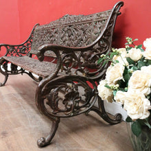Load image into Gallery viewer, x SOLD An Impressive French Cast Iron Garden Chair or Seat with a Leaf Pattern. B12026