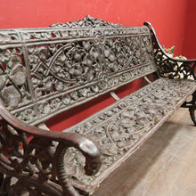 Load image into Gallery viewer, x SOLD An Impressive French Cast Iron Garden Chair or Seat with a Leaf Pattern. B12026