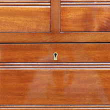 Load image into Gallery viewer, Antique English Dressing Table Desk Mirror Drawers Leather Writing Slope. B12949