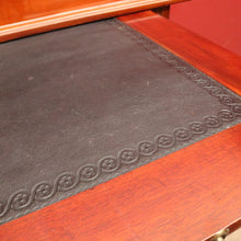 Load image into Gallery viewer, Antique English Dressing Table Desk Mirror Drawers Leather Writing Slope. B12949