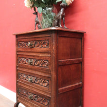 Load image into Gallery viewer, x SOLD French Four-Drawer (4) Drawer Lingerie Chest of Drawers, or Hall Cabinet, Lamp Cupboard. B12088