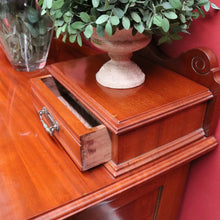 Load image into Gallery viewer, Antique English Dressing Table Desk Mirror Drawers Leather Writing Slope. B12949