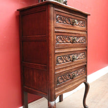 Load image into Gallery viewer, x SOLD French Four-Drawer (4) Drawer Lingerie Chest of Drawers, or Hall Cabinet, Lamp Cupboard. B12088