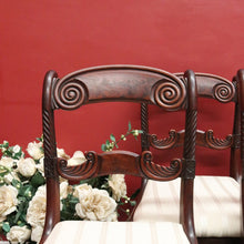 Load image into Gallery viewer, x SOLD Set of 4 Antique English Regency Dining Chairs – Flame Mahogany, Sabre Legs, c.1820