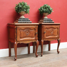 Load image into Gallery viewer, x SOLD A pair of Vintage French Single Door Bedside Cabinets or Lamp / Side Tables. B12029