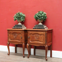 Load image into Gallery viewer, x SOLD A pair of Vintage French Single Door Bedside Cabinets or Lamp / Side Tables. B12029