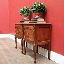Load image into Gallery viewer, x SOLD A pair of Vintage French Single Door Bedside Cabinets or Lamp / Side Tables. B12029