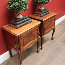Load image into Gallery viewer, x SOLD A pair of Vintage French Single Door Bedside Cabinets or Lamp / Side Tables. B12029
