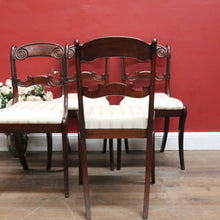 Load image into Gallery viewer, x SOLD Set of 4 Antique English Regency Dining Chairs – Flame Mahogany, Sabre Legs, c.1820