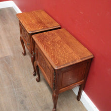 Load image into Gallery viewer, x SOLD A pair of Vintage French Single Door Bedside Cabinets or Lamp / Side Tables. B12029