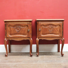 Load image into Gallery viewer, x SOLD A pair of Vintage French Single Door Bedside Cabinets or Lamp / Side Tables. B12029