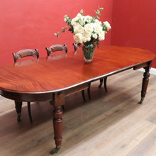 Load image into Gallery viewer, x SOLD Australian Cedar Dining Table – 2 Extension Leaves, Turned Legs, Brass Castors. B12538