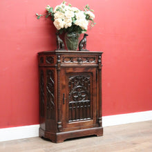 Load image into Gallery viewer, x SOLD An Antique French Oak Church Hall Cabinet or Cupboard, with a Drawer. B12010