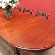 Load image into Gallery viewer, x SOLD Australian Cedar Dining Table – 2 Extension Leaves, Turned Legs, Brass Castors. B12538