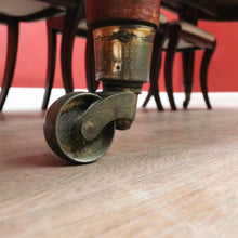 Load image into Gallery viewer, x SOLD Australian Cedar Dining Table – 2 Extension Leaves, Turned Legs, Brass Castors. B12538