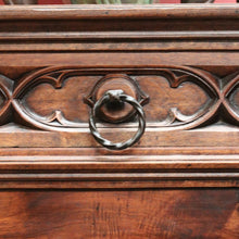 Load image into Gallery viewer, x SOLD An Antique French Oak Church Hall Cabinet or Cupboard, with a Drawer. B12010