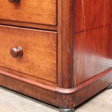 Load image into Gallery viewer, x SOLD Antique English Mahogany Five (5) Drawer Chest of Drawers with Bun Feet. B12081