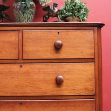 Load image into Gallery viewer, x SOLD Antique English Mahogany Five (5) Drawer Chest of Drawers with Bun Feet. B12081