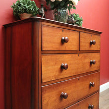 Load image into Gallery viewer, x SOLD Antique English Mahogany Five (5) Drawer Chest of Drawers with Bun Feet. B12081