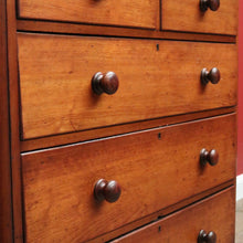 Load image into Gallery viewer, x SOLD Antique English Mahogany Five (5) Drawer Chest of Drawers with Bun Feet. B12081