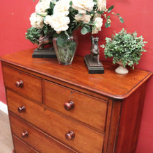 Load image into Gallery viewer, x SOLD Antique English Mahogany Five (5) Drawer Chest of Drawers with Bun Feet. B12081