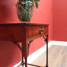 Load image into Gallery viewer, Antique Georgian Mahogany Hall Table – Single Drawer, Oak Lined, c.1830
