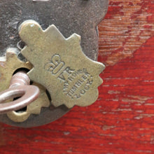 Load image into Gallery viewer, x SOLD Antique Teak Trunk Chest Candle Box VR Padlock Storage Chest. B12950