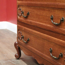 Load image into Gallery viewer, x SOLD Vintage French Chest of Three Drawers with Iron Handles, 3 Drawer. Hall Cabinet or Cupboard B12030