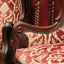 Load image into Gallery viewer, x SOLD A Pair of Antique French Wing Back Armchairs with Down/Feather Cushions. B12058