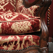 Load image into Gallery viewer, x SOLD A Pair of Antique French Wing Back Armchairs with Down/Feather Cushions. B12058