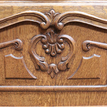 Load image into Gallery viewer, x SOLD Pair French Oak Bedside, one a Cupboard, the other Two Drawers. B12762