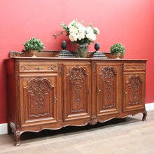 Load image into Gallery viewer, x SOLD Antique French Four Door Sideboard or Hall Cabinet, TV Unit with Two Drawers. B12034