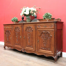 Load image into Gallery viewer, x SOLD Antique French Four Door Sideboard or Hall Cabinet, TV Unit with Two Drawers. B12034