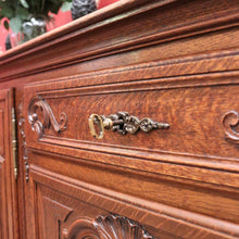 Load image into Gallery viewer, x SOLD Antique French Four Door Sideboard or Hall Cabinet, TV Unit with Two Drawers. B12034