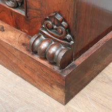 Load image into Gallery viewer, x SOLD Antique English Rosewood Chiffonier Sideboard – Carved Doors, Shelf & Key. B12531