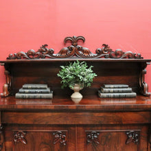 Load image into Gallery viewer, x SOLD Antique English Rosewood Chiffonier Sideboard – Carved Doors, Shelf & Key. B12531