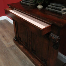 Load image into Gallery viewer, x SOLD Antique English Rosewood Chiffonier Sideboard – Carved Doors, Shelf & Key. B12531