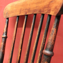 Load image into Gallery viewer, x SOLD Antique English Elm Windsor Armchair, Spindle-Back H-Stretcher Base Chair. B12082