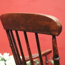 Load image into Gallery viewer, x SOLD Antique English Elm Windsor Armchair, Spindle-Back H-Stretcher Base Chair. B12082