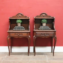Load image into Gallery viewer, x SOLD Pair of Antique French Two-tier Bedside Cabinets or Lamp, Side Tables. B11517