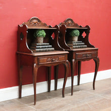 Load image into Gallery viewer, x SOLD Pair of Antique French Two-tier Bedside Cabinets or Lamp, Side Tables. B11517