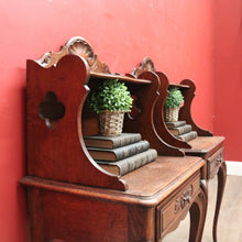 Load image into Gallery viewer, x SOLD Pair of Antique French Two-tier Bedside Cabinets or Lamp, Side Tables. B11517