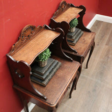 Load image into Gallery viewer, x SOLD Pair of Antique French Two-tier Bedside Cabinets or Lamp, Side Tables. B11517