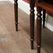 Load image into Gallery viewer, x SOLD Pair of Vintage Mahogany & Leather Side Tables – Burton Reproductions, England. B12548