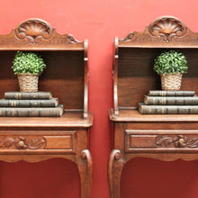 Load image into Gallery viewer, x SOLD Pair of Antique French Two-tier Bedside Cabinets or Lamp, Side Tables. B11517