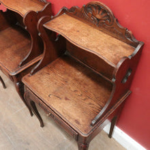 Load image into Gallery viewer, x SOLD Pair of Antique French Two-tier Bedside Cabinets or Lamp, Side Tables. B11517