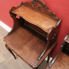 Load image into Gallery viewer, x SOLD Pair of Antique French Two-tier Bedside Cabinets or Lamp, Side Tables. B11517