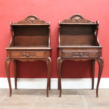 Load image into Gallery viewer, x SOLD Pair of Antique French Two-tier Bedside Cabinets or Lamp, Side Tables. B11517