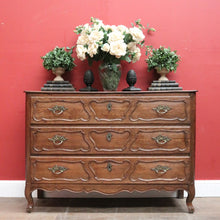Load image into Gallery viewer, x SOLD Antique French Oak Three-Drawer Chest of Drawers or Hall Cabinet/Sideboard. B12008