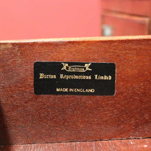 Load image into Gallery viewer, x SOLD Pair of Vintage Mahogany & Leather Side Tables – Burton Reproductions, England. B12548